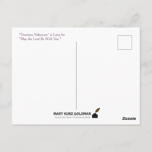 Dominus Vobiscum kann der Herr bei dir sein kathol Postkarte (Rückseite)