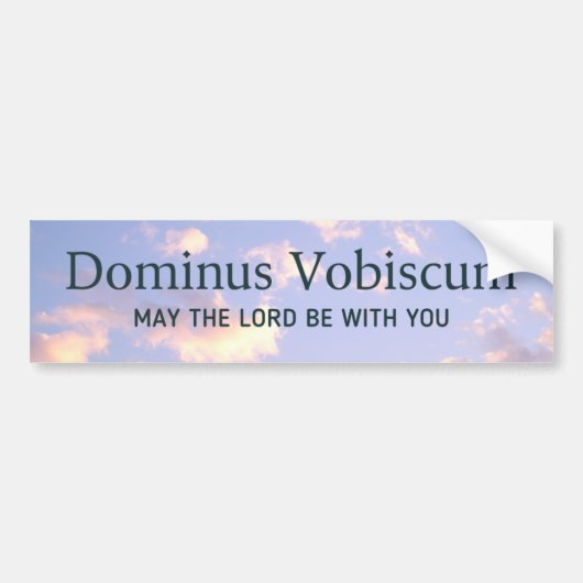 Dominus Vobiscum Trad Katholische Latein Mass Blue Autoaufkleber (Vorne)
