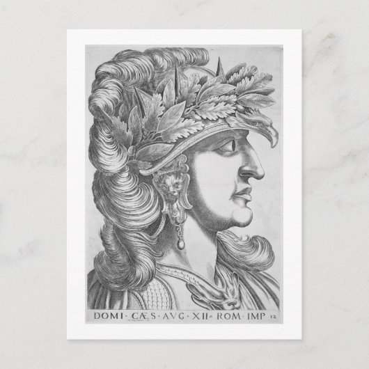 Domitian Caesar (51-96 AD), 1596 (Gravur) Postkarte (Vorderseite)