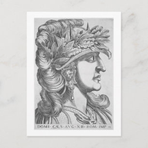 Domitian Caesar (51-96 AD), 1596 (Gravur) Postkarte