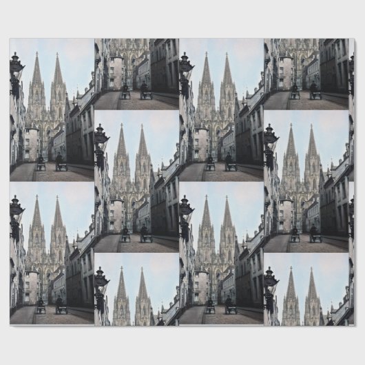 Domkirche St. Peter Köln 1910 Deutschland Geschenkpapier (Flach)