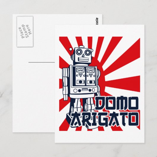 Domo Arigato Postkarte (Vorne/Hinten)