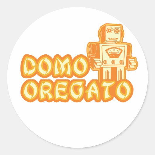 domo_oregato runder aufkleber (Vorderseite)