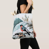 Dompfaffen in Winterlandschaft Tasche (Von Nahem)