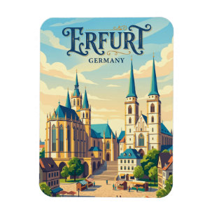 Domplatz Erfurt (Erfurter Dom und Severikirche) Magnet