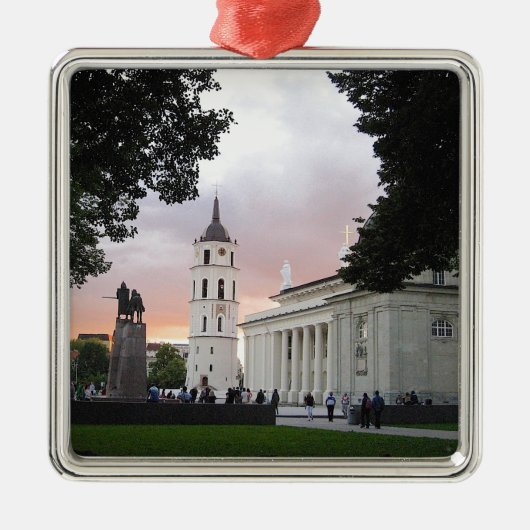 Domplatz in Vilnius, LITAUEN Ornament Aus Metall (Vorne)
