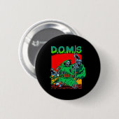 Doms Funny Muscle Gym Weightlift Bodybuilding F Button (Vorne & Hinten)