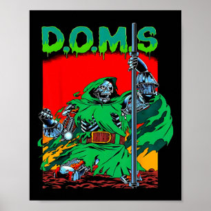 Doms Funny Muscle Gym Weightlift Bodybuilding F Poster