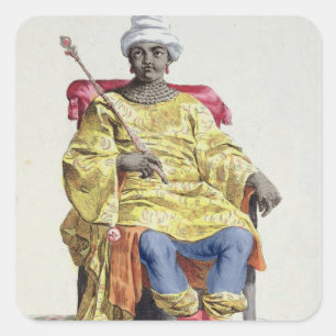 Don Alvares, König des Kongo, von "Receuil des Quadratischer Aufkleber