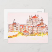 Don Cesar Beach Resort Aquarellkarte Postkarte (Vorne/Hinten)