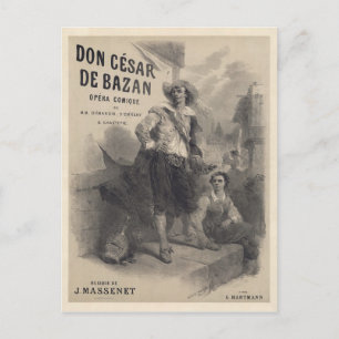 Don César de Bazan première poster (1872) Postkarte