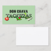 Don Chava Taquizas Visitenkarte (Vorne/Hinten)