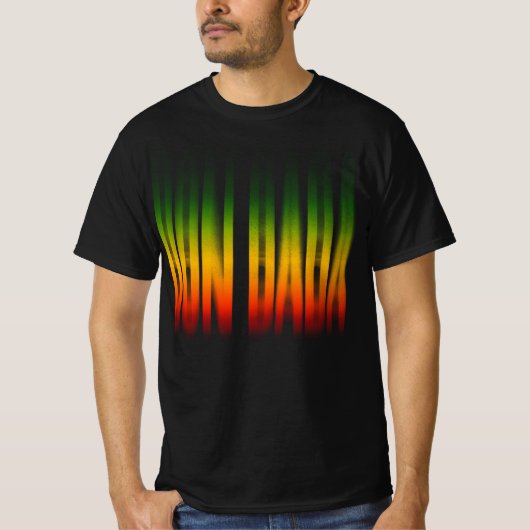 Don Dada verschwommene Wirkung Typografie Rasta Re T-Shirt (Vorderseite)