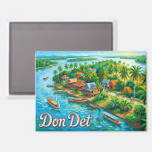Don Det, Si Phan Don Laos Magnet (Vorderseite/Rückseite)