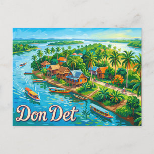 Don Det, Si Phan Don Laos Postkarte