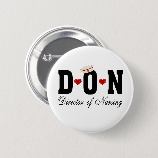 DON Director of Nursing Button (Vorne & Hinten)