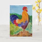 Don Giovanni - Hahn - Gruß-Karte Karte (Gelbe Blume)