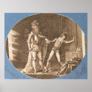 Don Giovanni und die Statue des Commandantore Poster