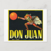 Don Juan Vintag Crate Label Postkarte (Vorderseite)