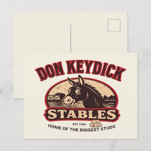 Don Keydick Stables Vintage Farm Postkarte (Vorne/Hinten)