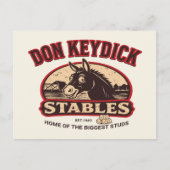 Don Keydick Stables Vintage Farm Postkarte (Vorderseite)