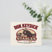 Don Keydick Stables Vintage Farm Postkarte (Stehend Vorderseite)