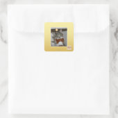 Don look quadratischer aufkleber (Tasche)