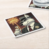 Don Lupo Canino "New Year" Rechteckiger Pappuntersetzer (angewinkelt)