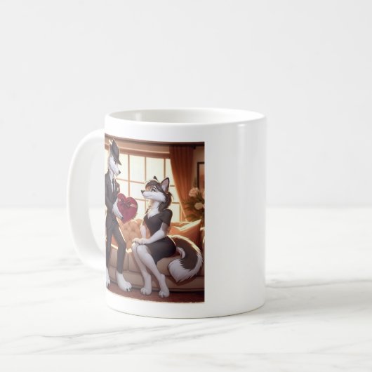 Don Lupo Canino "Valentines" Kaffeetasse (Vorderseite Links)