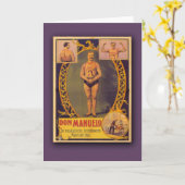 Don Manuelo, tätowierter Mann auf Karten, Karte (Gelbe Blume)