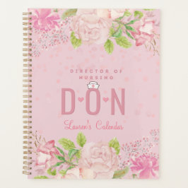 DON Nurse Pink Personalisiert Floral Journal Plann Planer