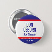 Don Osborn Für Senat Button (Vorne & Hinten)