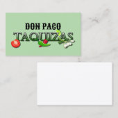 Don Paco Taquizas Visitenkarte (Vorne/Hinten)