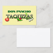 Don Pancho Taquizas Visitenkarte (Vorne/Hinten)
