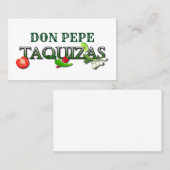 Don Pepe Taquizas Visitenkarte (Vorne/Hinten)