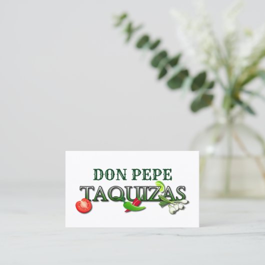 Don Pepe Taquizas Visitenkarte (Stehend Vorderseite)