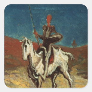 Don Quichote, c.1865-1870 Quadratischer Aufkleber