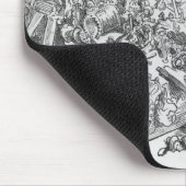 Don Quichote, der die Marionetten kämpft Mousepad (Ecke)