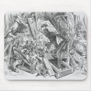Don Quichote, der die Marionetten kämpft Mousepad