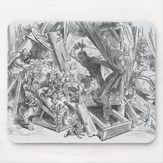 Don Quichote, der die Marionetten kämpft Mousepad (Vorne)