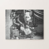 Don Quichote in seiner Studie Puzzle (Horizontal)