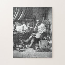 Don Quichote in seiner Studie Puzzle