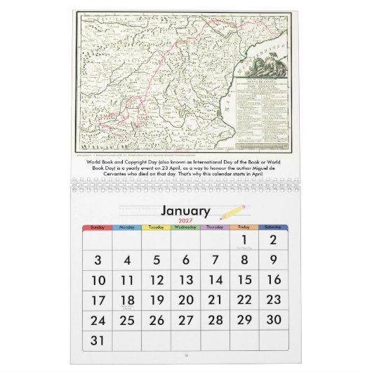 DON QUICHOTE - Kalender - Calendario (Jan 2027)