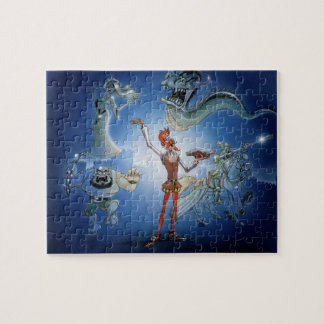 Don Quichote Laubsägen-Cartoon Puzzle