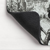 Don Quichote und die Windmühlen Mousepad (Ecke)