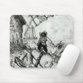 Don Quichote und die Windmühlen Mousepad (Mit Mouse)