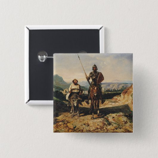 Don Quichote und Sancho Button (Vorne & Hinten)