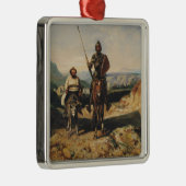 Don Quichote und Sancho Ornament Aus Metall (Rechts)