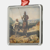 Don Quichote und Sancho Ornament Aus Metall (Links)