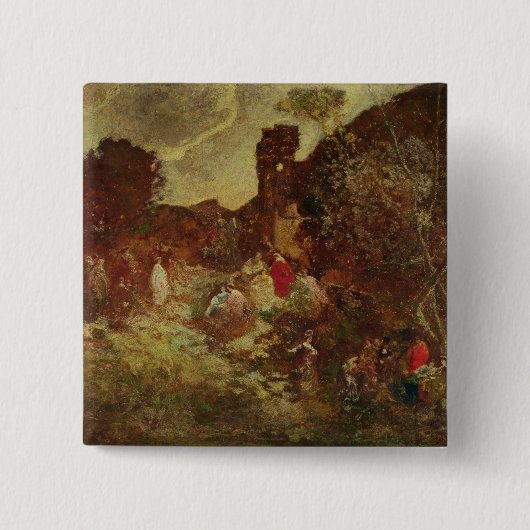 Don Quichote und Sancho Panza, c.1865 Button (Vorderseite)